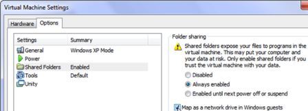 vmware player mac os x shared folder